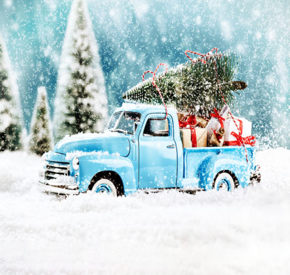 C32 Blue Christmas Truck