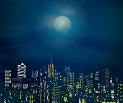 COMIC17 Moonlight City Skyline