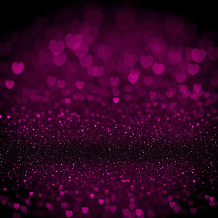 HEART29 Purple Glitter Hearts Defocused