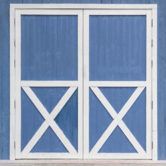 WALL34 Blue Barn Doors