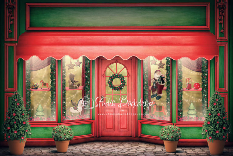 C50 Vintage Green Christmas Store