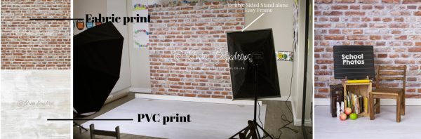 Double Sided Stand Alone Easy Frame with Brick Print