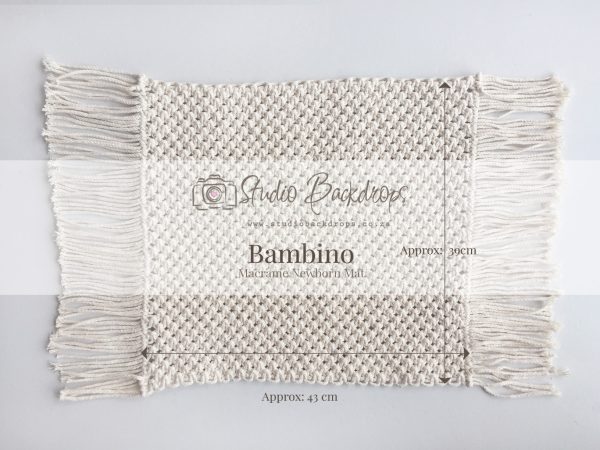 Studio Backdrops Bambino Macrame Mat Sizing