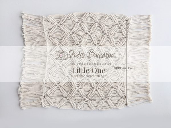 Studio Backdrops Little One Macrame Mat Sizing