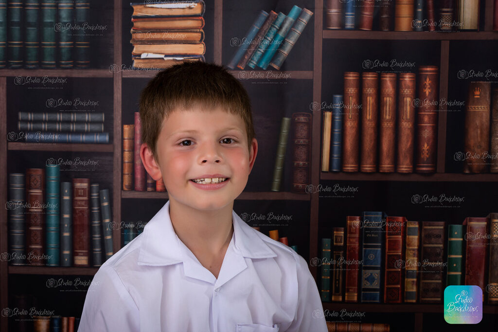 SCHO39 Library Bookshelf Studio Backdrops