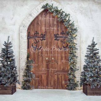 C70 Wooden Christmas Door