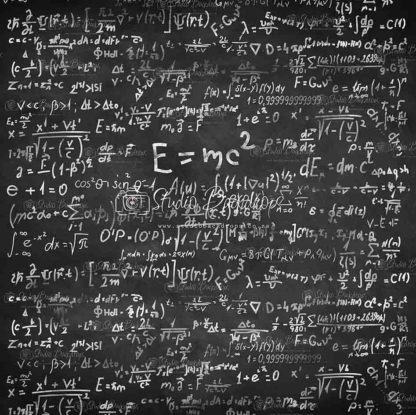SCHO42 Science Scribbles on Blackboard