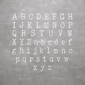 SCHO48 Light Grey Typewriter Alphabet