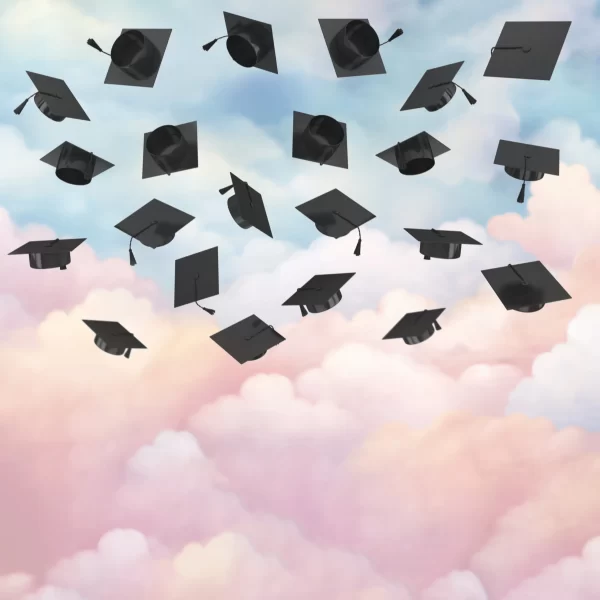 SCHO65 Pink Sky Graduation Hats