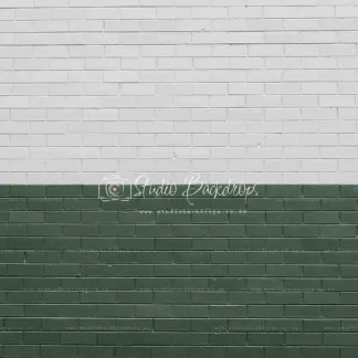 WALL68 Green and White Brick