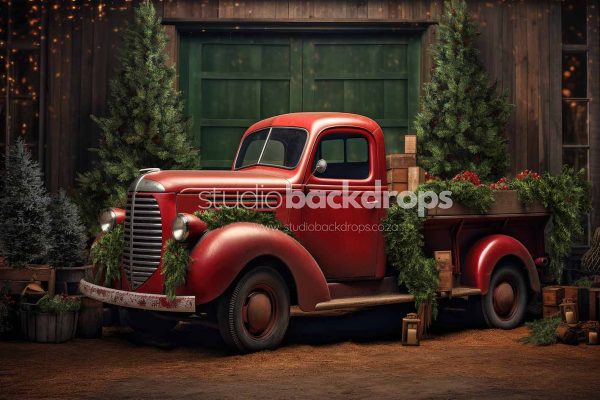 C124 Red Christmas Truck