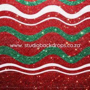 C148 Red Glitter Waves