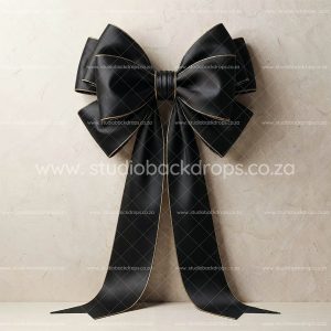 GLTZ38 Black Satin Bow